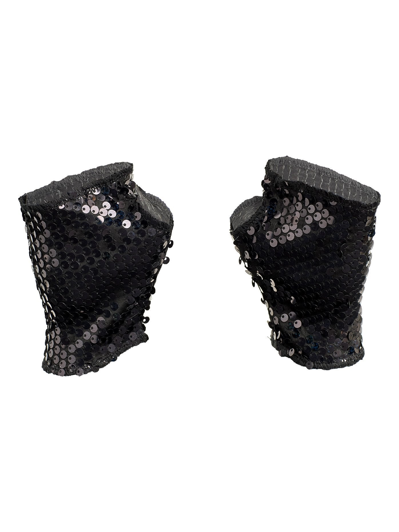 Double Platinum Adult Sequin Biker Gloves Gold N7303
