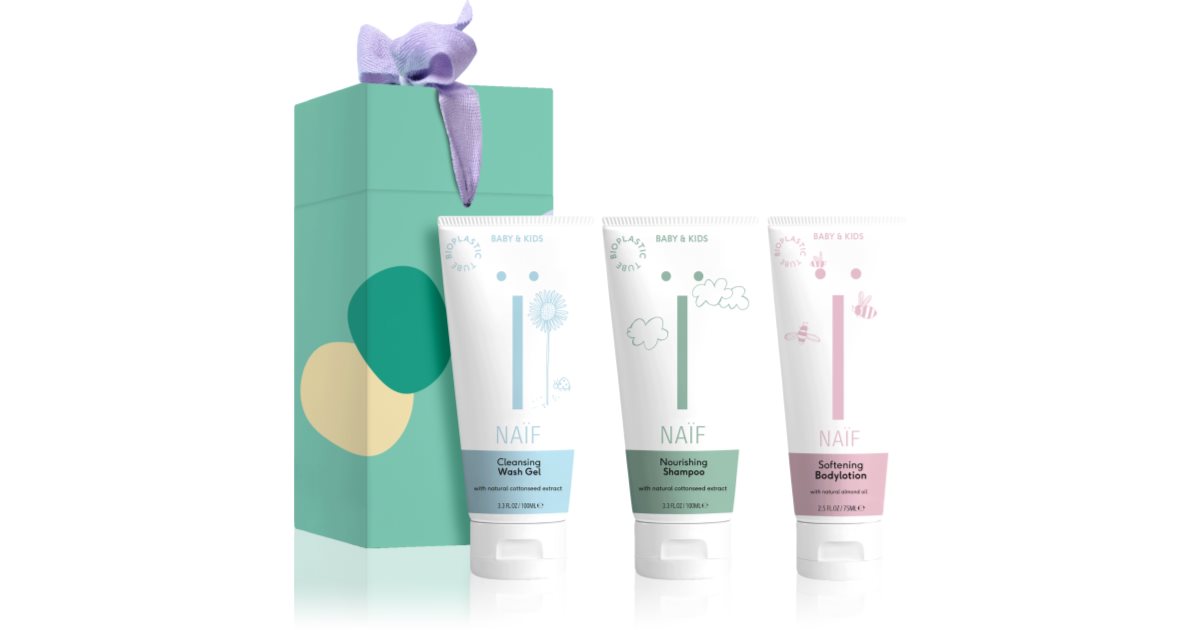 Naif Gavesæt til hud- og hårpleje til børn og babyer