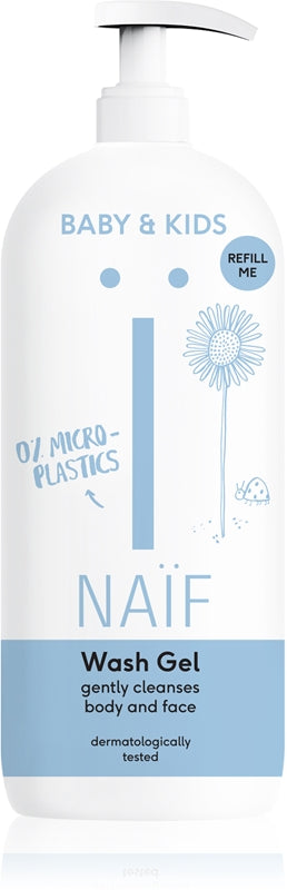 Naif Rense- og vaskegel for barn og babyer - 500ml