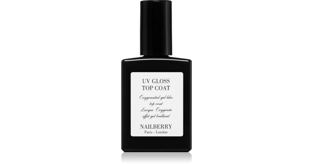 NAILBERRY Promieniowanie ultrafioletowe Gloss Top Coat Gel Effect Nail Polish Bez Użycia Lamp UV-LED 14ml