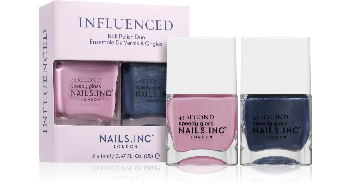 Nails Inc. Zestaw lakierów do paznokci Influenced Ready For Nail Polish Set Richmond Lakier do paznokci i szybkoschnący 14ml + Heading To Hampstead La