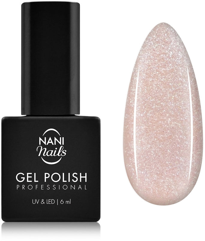 NaniNails NANI Professionell gellackfärg Sweet Pink Glitter 6 ml
