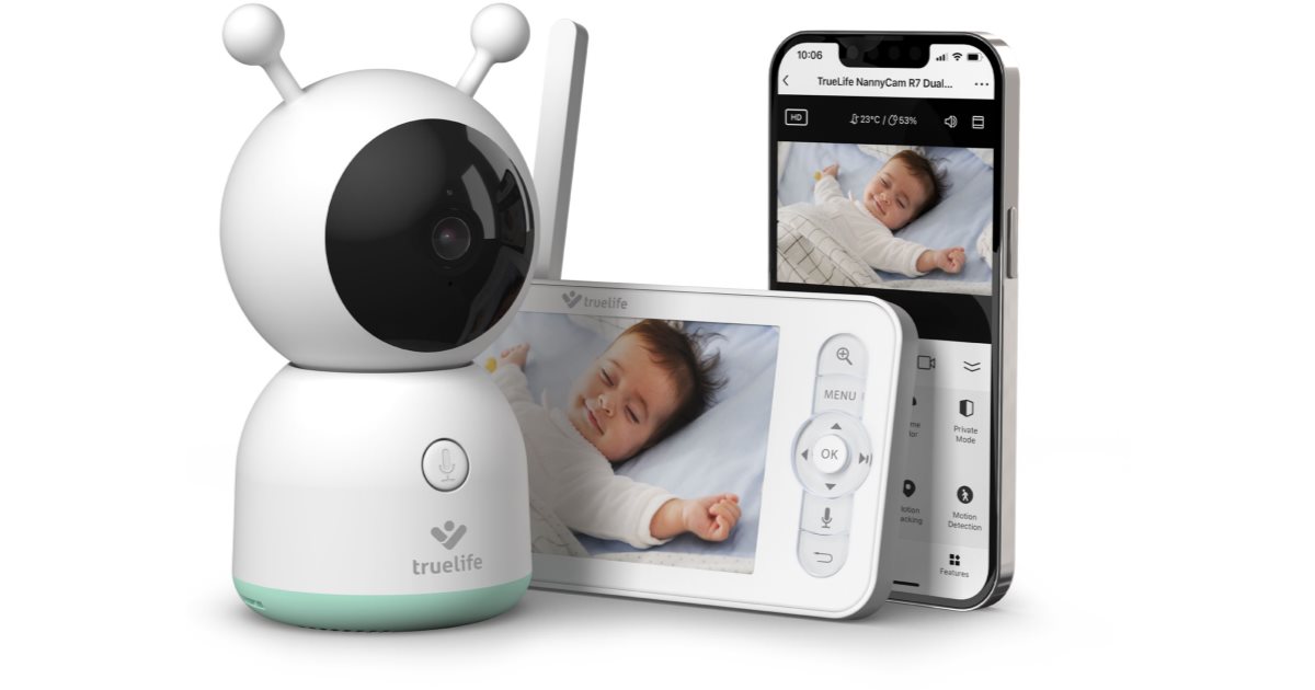 TrueLife Babyphone vidéo numérique intelligent NannyCam R7