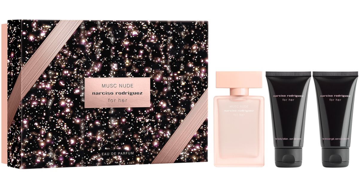 Narciso rodriguez for her musc nude edp50ml + body lotion 50ml + shower gel 50ml