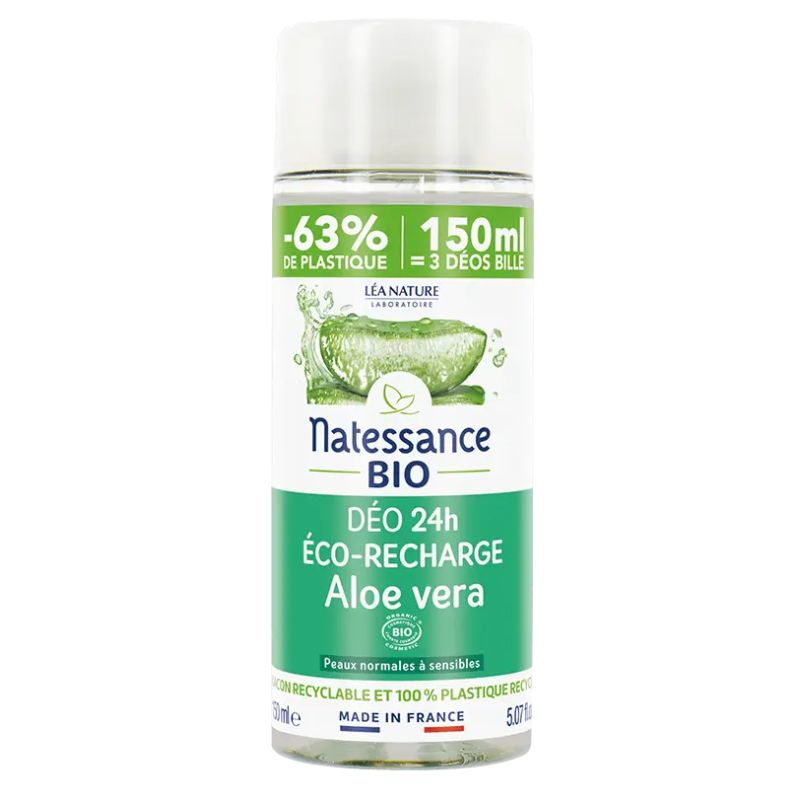 Natessance Eco refill Deodorant 24h Aloe Vera Bio piele sensibila 150ml