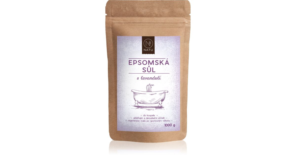 NATU Epsom badsalt med lavendel 1000 g