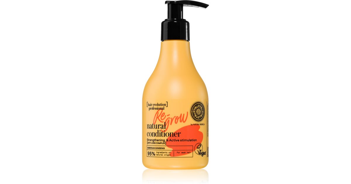 Natura Siberica Balsam energizant Evolution Re-Grow pentru par fin, subtire si casant 245 ml
