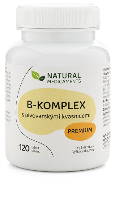 Natural medicaments Kompleks witamin B z drożdżami piwnymi Premium 120 tabletek