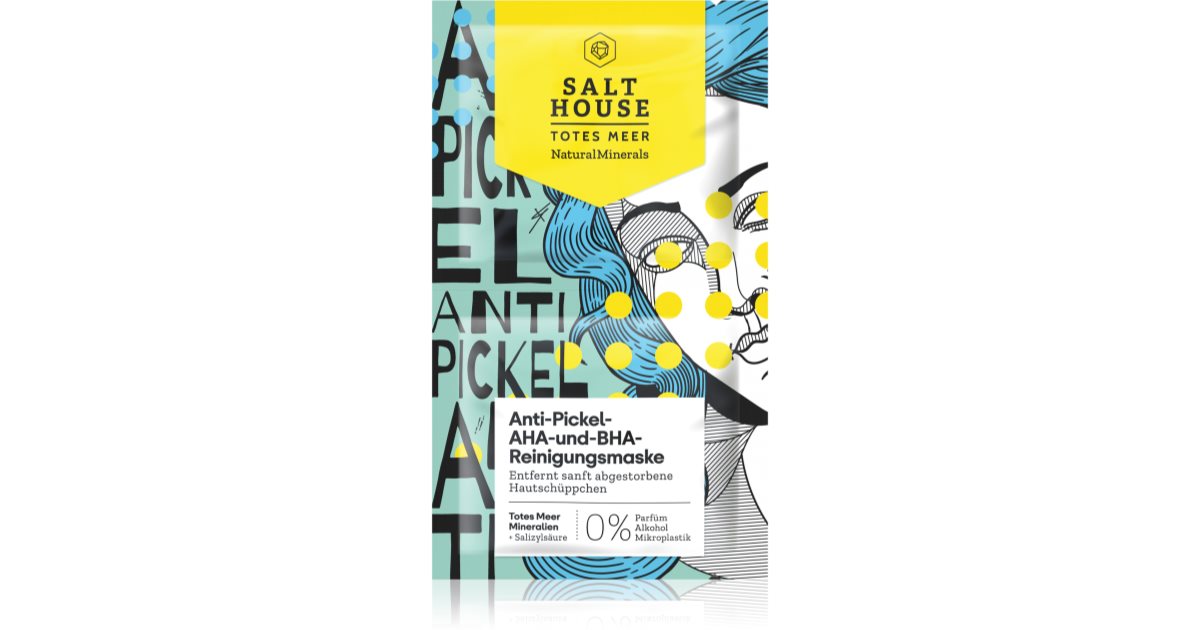 Salt House Mască de curățare Natural Minerals Anti-cosuri AHA și BHA 2×6 ml