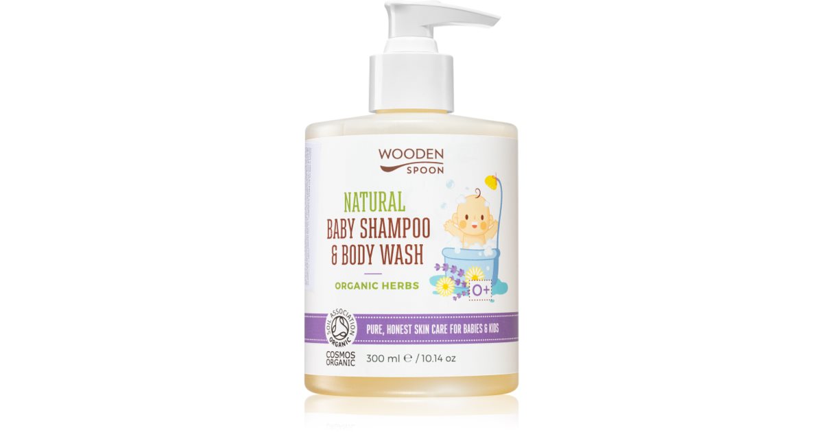 WoodenSpoon Naturlig sjampo og dusjgelé for barn med lavendel aroma 300 ml