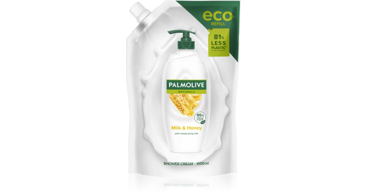 Palmolive Naturlig melk og honning anti-stress dusjgel refill 1000 ml