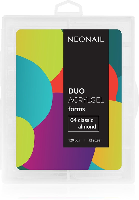 NEONAIL Duo Acrylgel Forms Nail Stencils Typ 04 Klasyczny Migdał 120 Sztuk