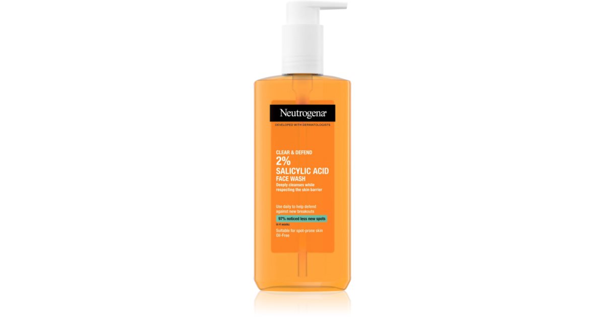 Neutrogena Clear & Defend Daily Facial Cleanser - Gel för problemhy - 200 ml