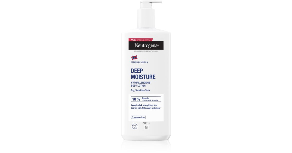 Neutrogena Lait corporel hydratant en profondeur pour peaux sensibles pendant 24 heures - 400 ml