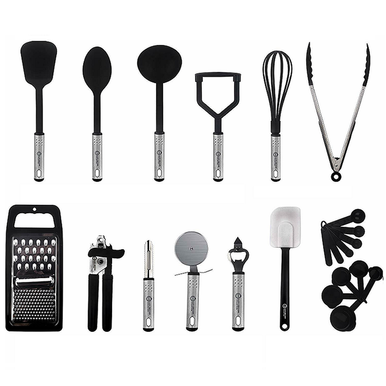 23-Piece Kitchen Utensil Set with Stainless Steel Handles