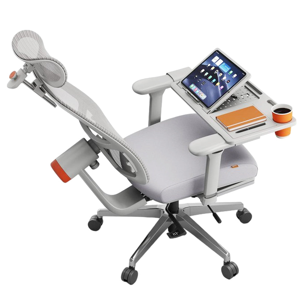 NEWTRAL MagicH-GPro Ergonomic Chair with Footrest + Detachable Workstation Desktop Gray