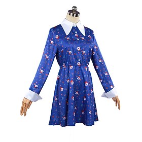 Joker : Folie à Deux Joker 2 Harley Quinn Robe Femme Cosplay de Film Déguisement Cosplay Bleu Halloween Carnaval Mascarade Quotidien Robe