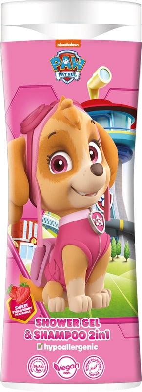 Nickelodeon Paw Patrol 2in1 Shampoo und Duschgel für Kinder Erdbeere 300 ml
