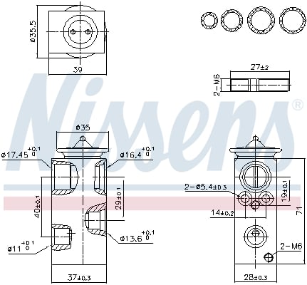 Expansion Valve, air conditioning NISSENS 999453