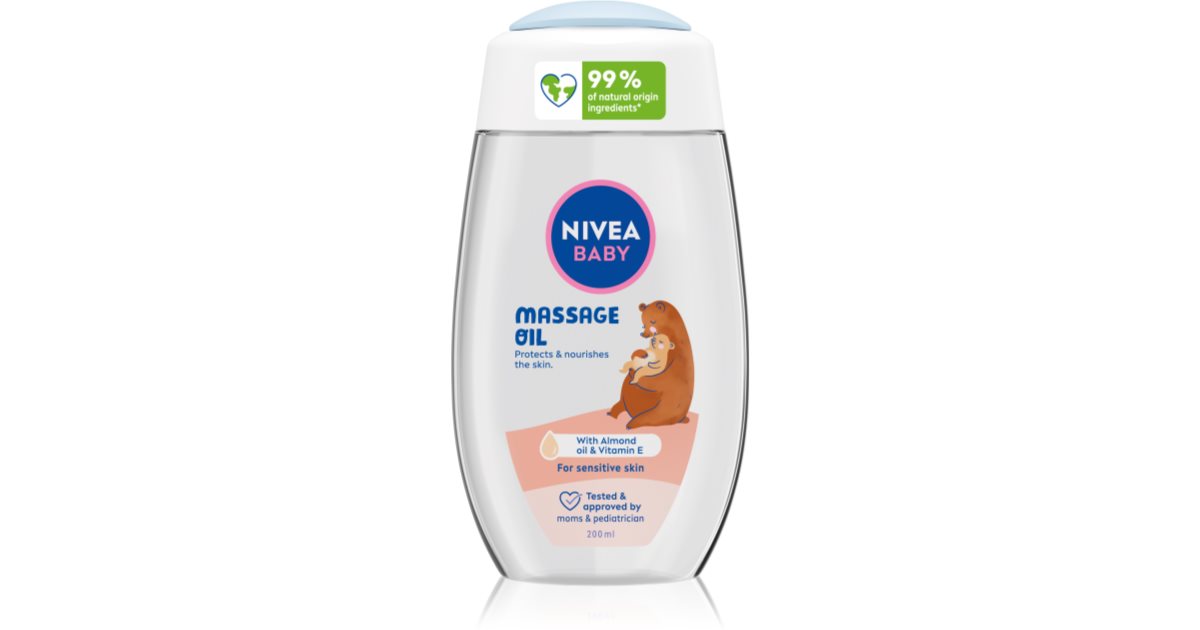 Nivea Massasjeolje for babyer - Beskyttende og nærende kroppsolje - 200ml