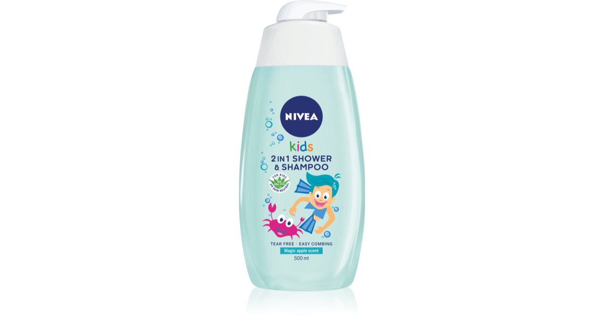 Nivea 2 in Shower & Shampoo - Babygel og shampoo 2 i 1 med æbleduft - 500ml