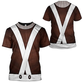 Charlie and the Chocolate Factory Willy Wonka Oompa Loompa T-shirt Cartoon Manga Print 3D Graphic For Couple's Men's Women's Adults' Carnival Masquerade 3D Pri
