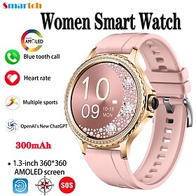696 HK27 Smart Watch 1.3 inch Smart armbånd Smartwatch Bluetooth Skridtæller Samtalepåmindelse Sleeptracker Kompatibel med Android iOS Dame Handsfree opkald Be