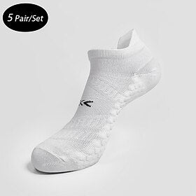 Men's 5 Pack Multi Packs Socks Ankle Socks Low Cut Socks Black White Color Color Block Sports  Outdoor Daily Vacation Basic Medium Spring Fall Fashion Casual