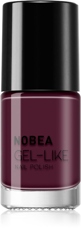 NOBEA Lakier do paznokci Day-to-Day Gel-like żel efekt kolor Bordowy czerwony #N46 6 ml