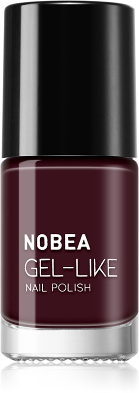 NOBEA Lakier do paznokci Day-to-Day Gel-like żel efekt kolor prawie czarny #N18 6 ml
