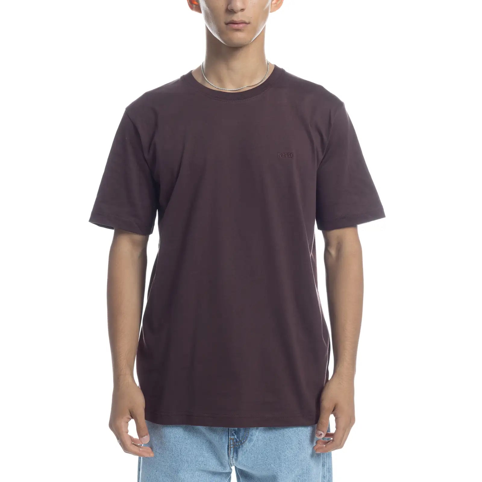 Norse Projects Johannes Organic Norse Logo T-Shirt "Wine Red" (N01-0668-5027)