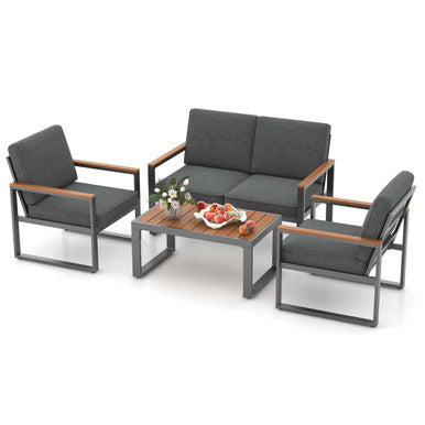 4-Piece Aluminum Patio Furniture Set