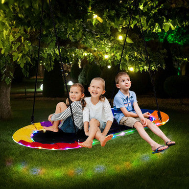 60-Inch Saucer Swing with LED Lights