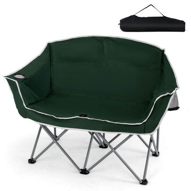 Double Duo Camping Chair with Mesh Cup Holders and Carry Bag