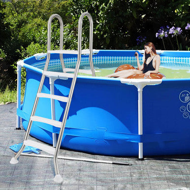 75.6" Above Ground Pool Ladder with Top Platform