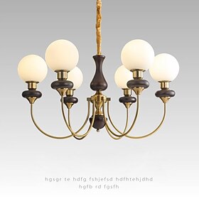 luz pendente led 60-72-83 cm 3-6-8-luz elegante lustre de simplicidade com sombra de esfera branca cremosa e27 moderno estilo nórdico escritório quarto infanti