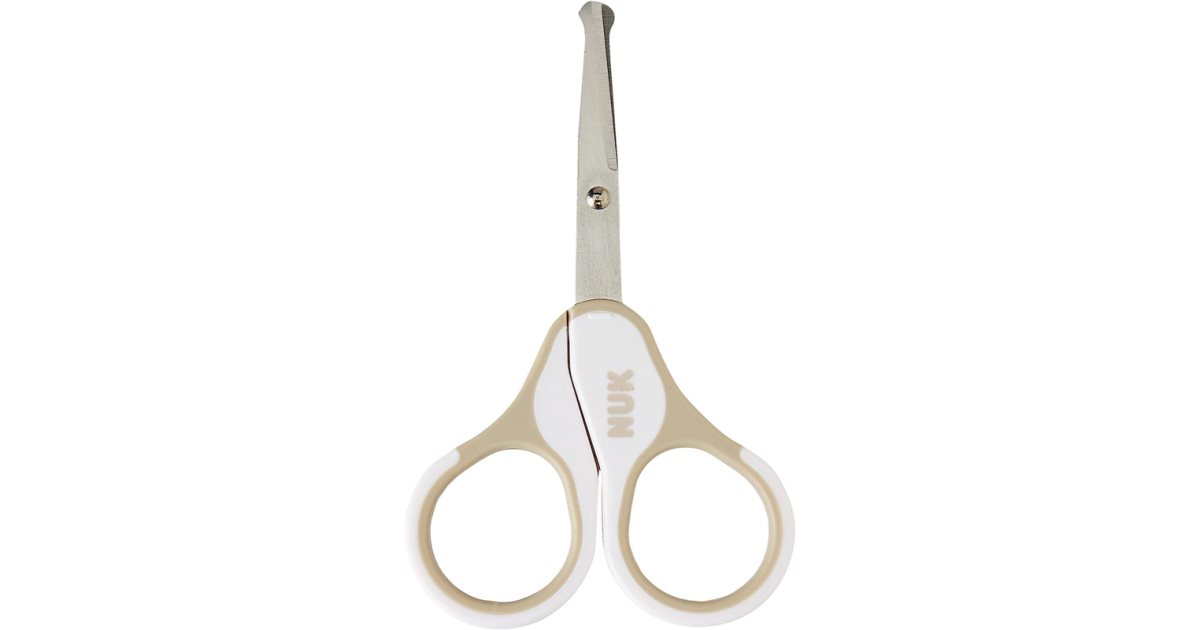 NUK Tijeras infantiles con punta redondeada Beige