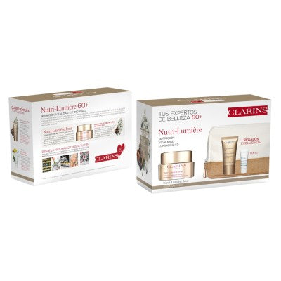 Sett Clarins Nutri Lumiere Dag 50ml Natt 15ml KryomaskeFlash 5 ml @