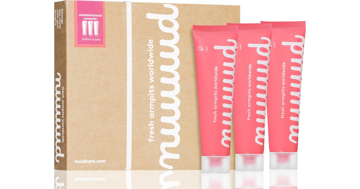 nuud Wholelottanuud Creme-Deodorant-Pack Naturale 3x40 ml