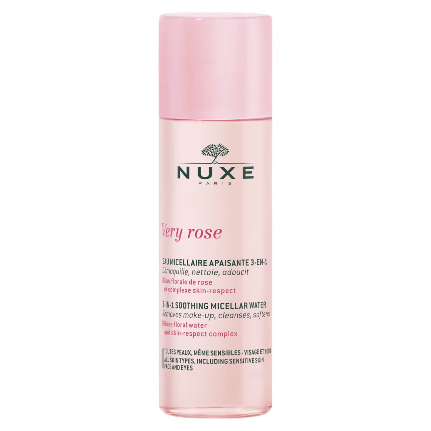 Nuxe, Very Rose, cleanser, micellar water, for sensitive skin, 50 ml