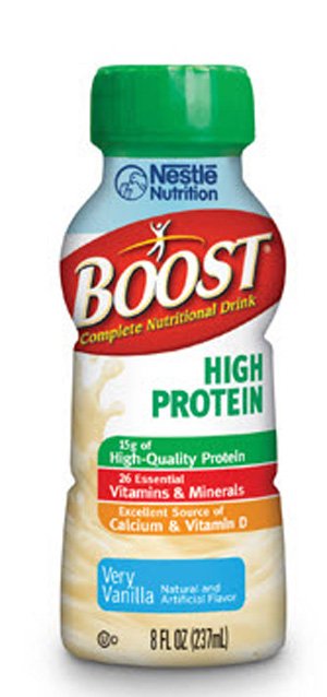 Boost High Protein Oral Supplement, Very Vanilla 8 oz Bottle, 24 Each - Case