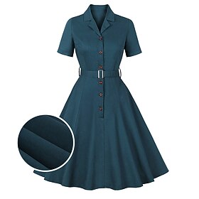 Retro vintage Jaren '50 Vintage Jurk Cocktailjurk Swing Jurk Flare Jurk Dames Maskerade Feest - Uitgaan Kleding