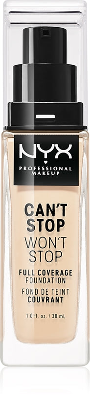 NYX Professional Makeup Can't Stop Won't Stop Full Coverage high coverage foundation color 02 Alabaster 30 ml