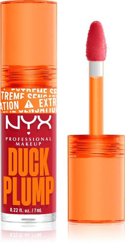 NYX Professional Makeup Duck Plump Lipgloss mit Volumeneffekt, Farbe 19 Cherry Gewürze 7ml