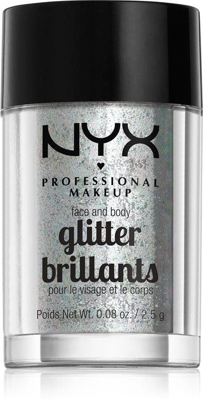 NYX Professionel makeup glitter ansigt og krop glitter farve 07 Ice 2,5 g