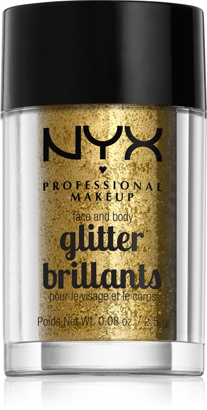 NYX Professionel makeup glitter ansigt og krop glitter farve 05 guld 2,5 g