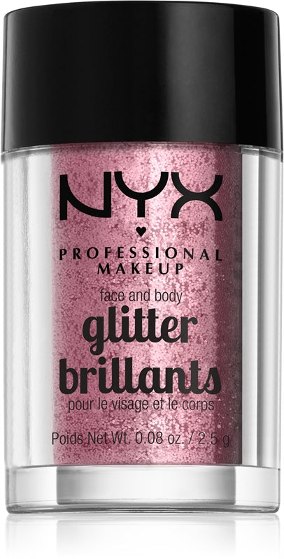 NYX Professional Makeu Glitter Gesicht und Körper Glitter Farbe 02 Rose 2,5 g