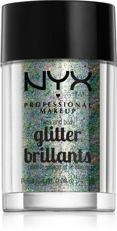 NYX Profesionální makeu Glitter Face and Body Glitter Color 06 Crystal 2,5g