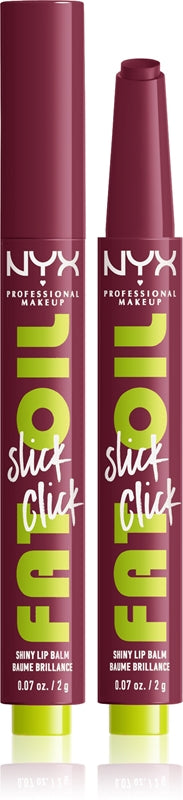 NYX Professionelles Make-up-Fett Oil Slick Click getönter Lippenbalsam Farbe 09 That's Major 2 g