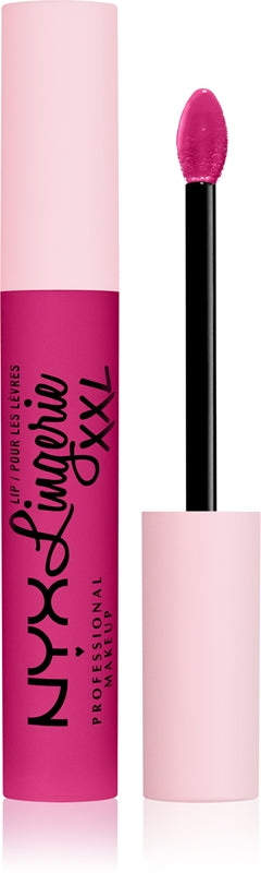 NYX Professional Makeup Lingerie XXL Flüssig-Lippenstift mit mattem Finish Farbe 19 - Pink Treffer 4ml